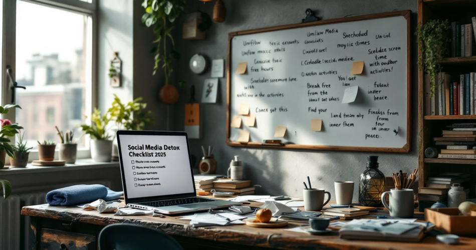 social media detox checklist 2025