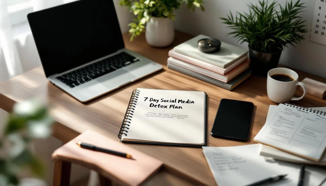 7 day social media detox plan illustration