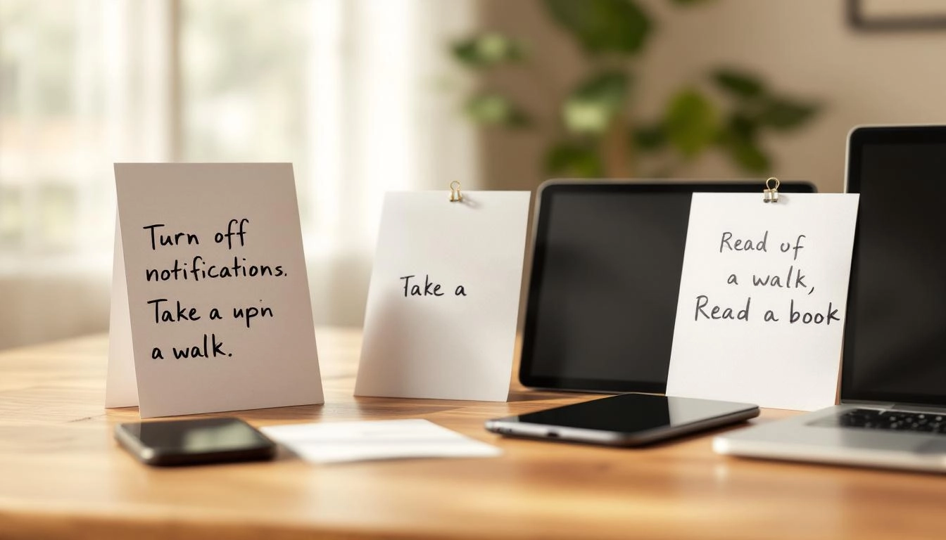 simple digital detox tips infographic