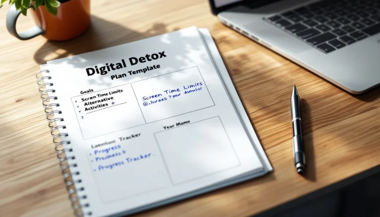 Digital detox plan template for a healthier and happier life