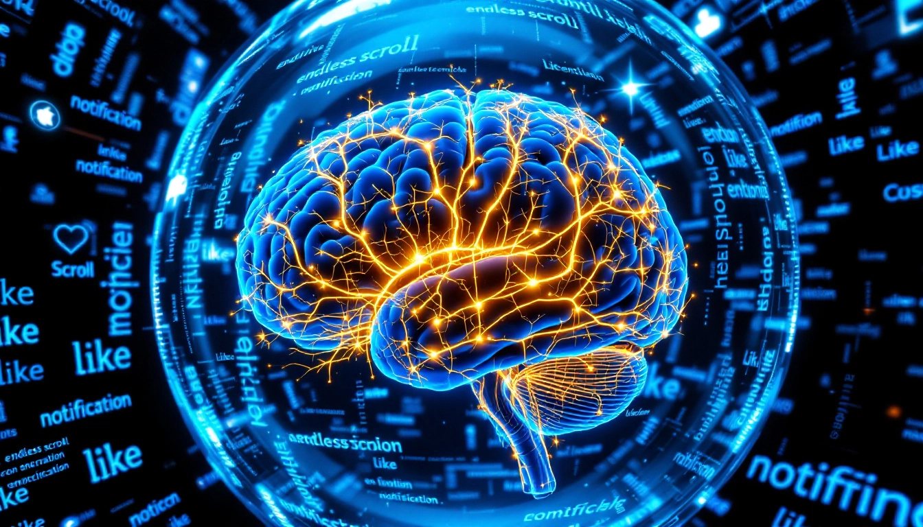 Brain dopamine activity during doomscrolling