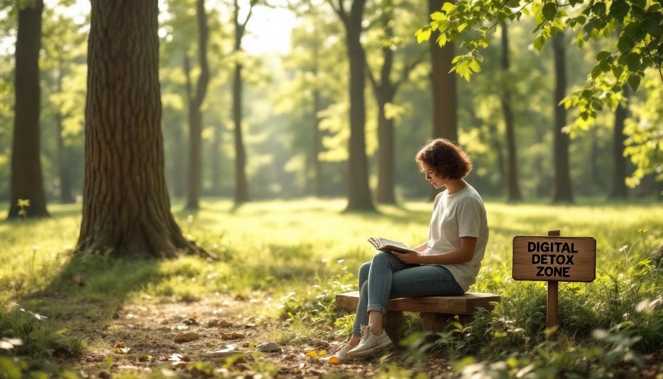 Descriptive image showing effective digital detox strategies