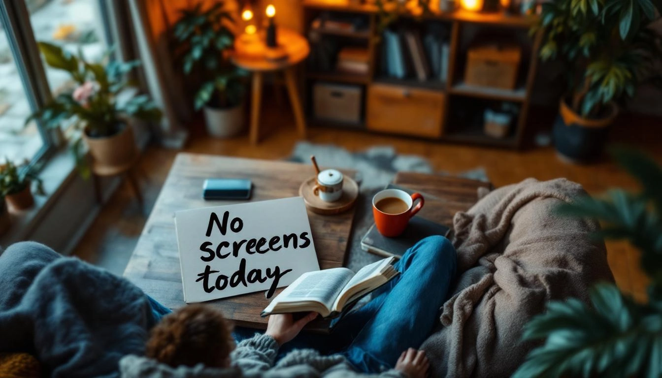 Person embracing creative social media detox ideas by journaling outdoors