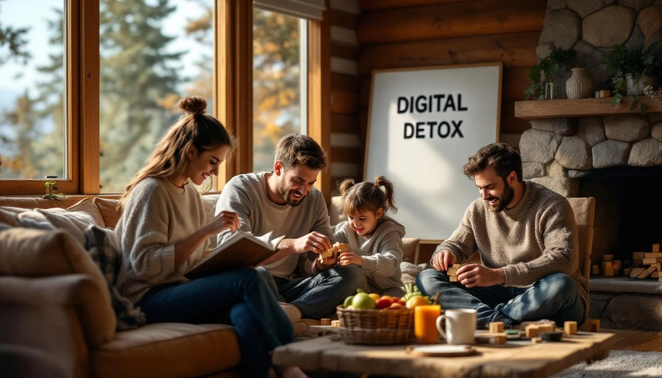 Descriptive text with digital detox for families