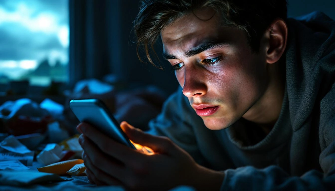 alt='Mental health effects of doomscrolling infographic'