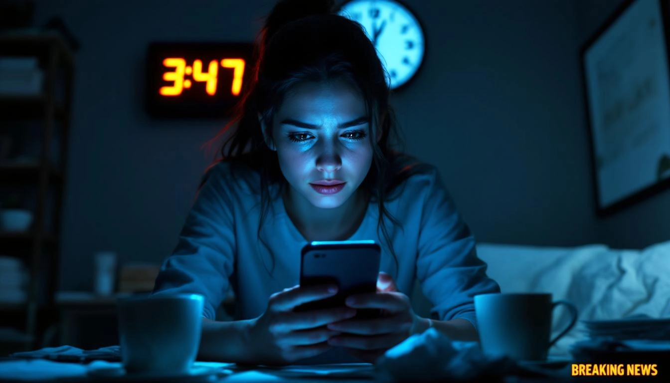 person doomscrolling on phone
