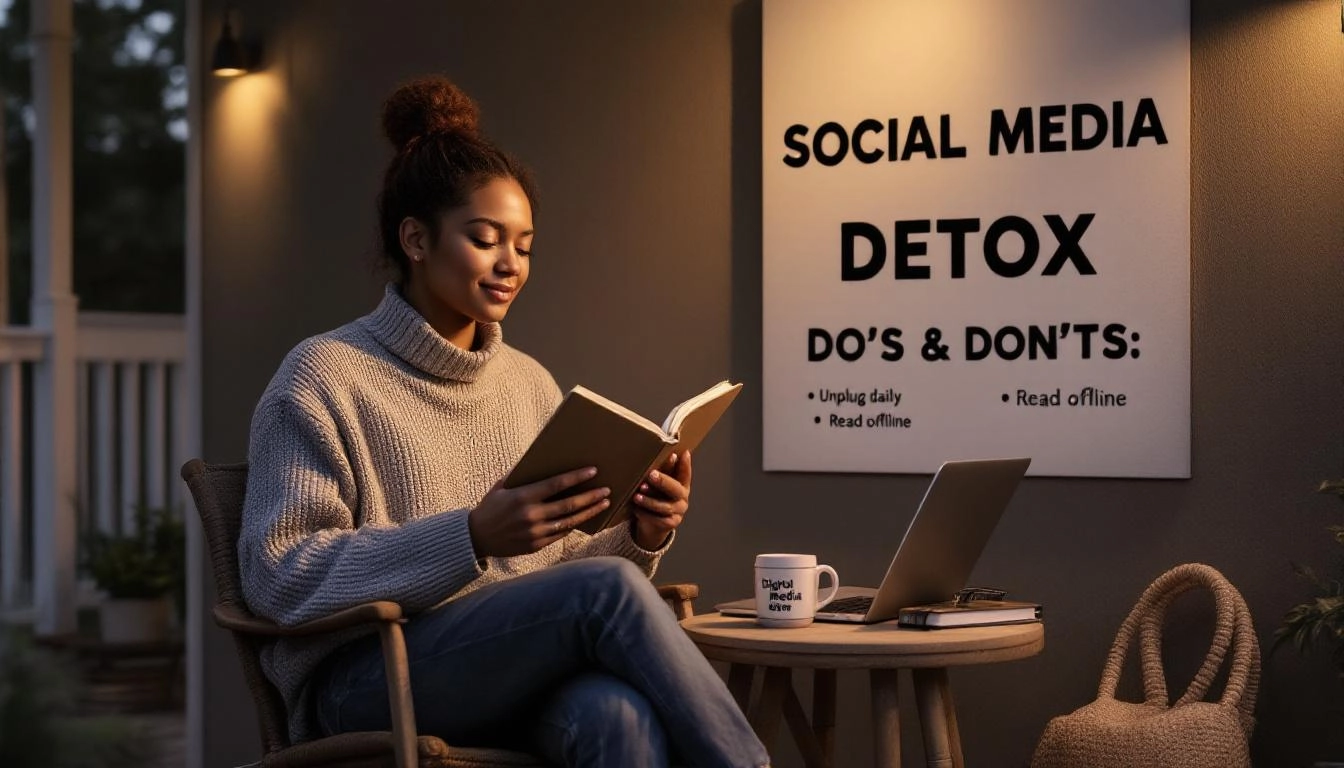 alt='Social media detox do's and don'ts illustration'