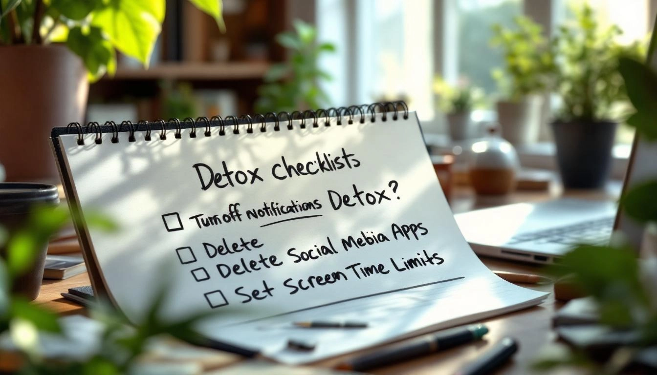 alt='Social media detox challenge checklist'