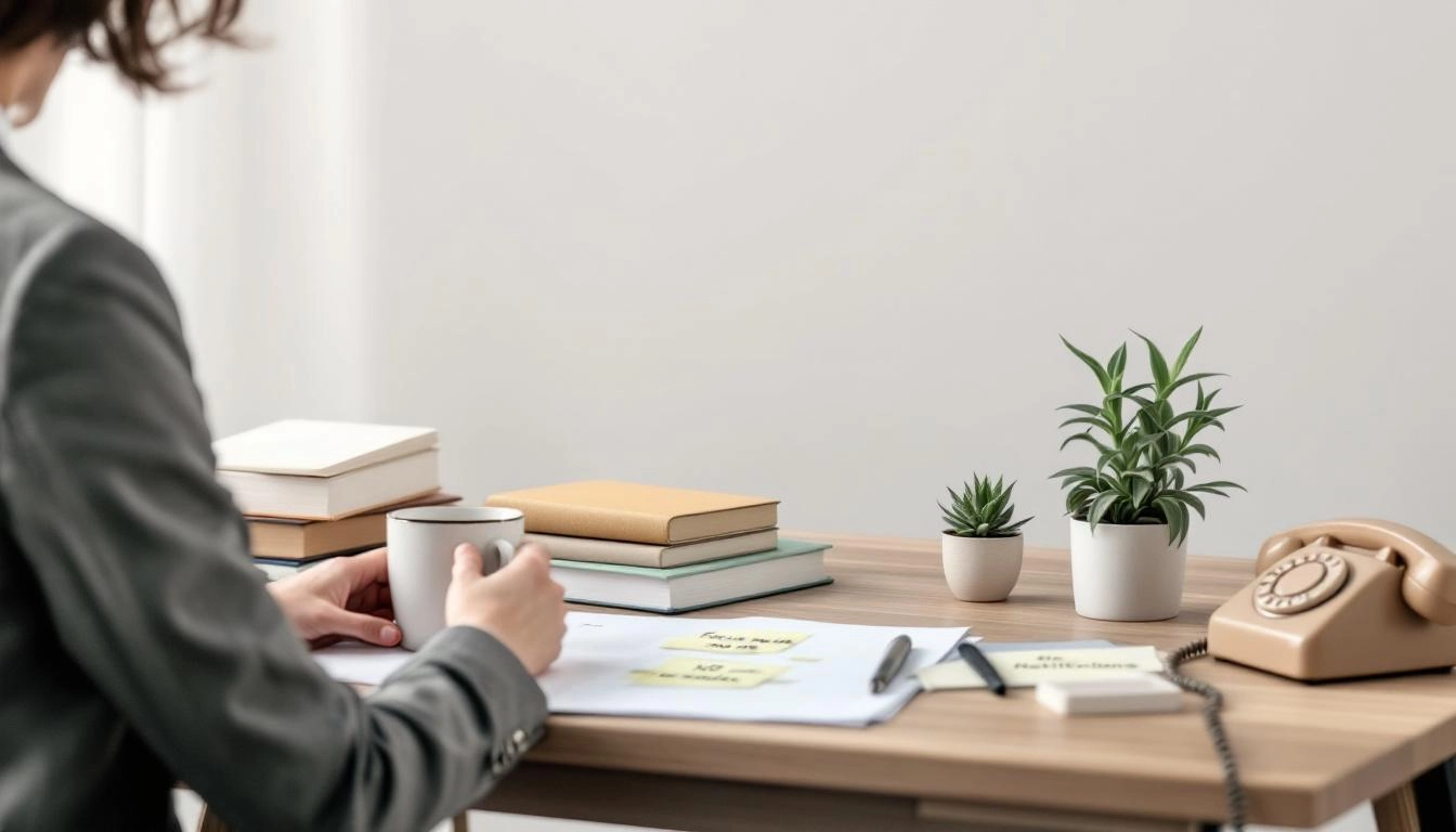 Digital detox at work illustration